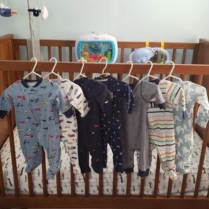 Lot of 7 Carter's Sleep and Play size 3 months